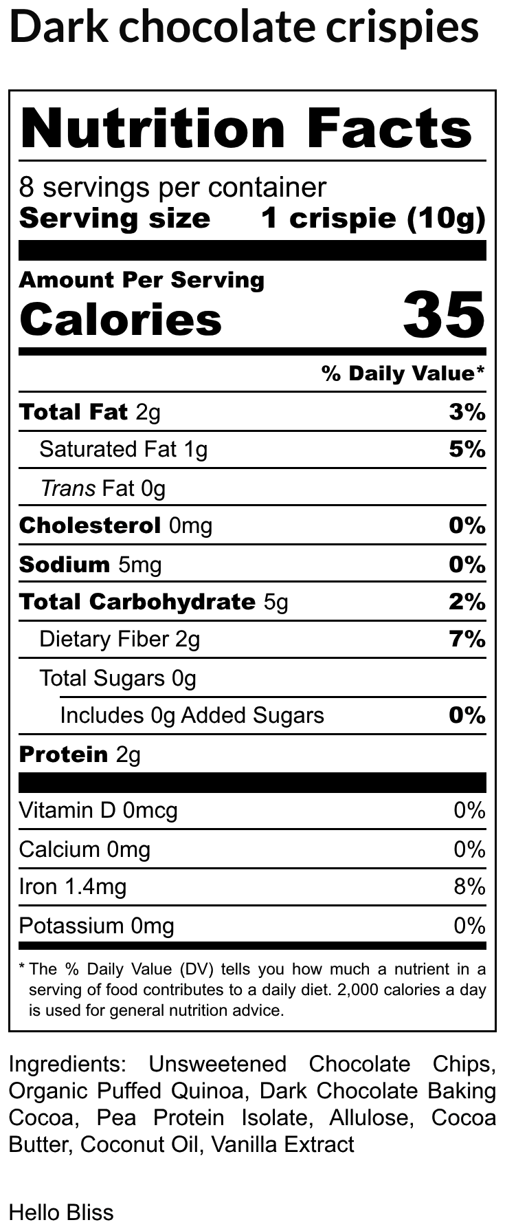 Dark Chocolate Bliss Crisps